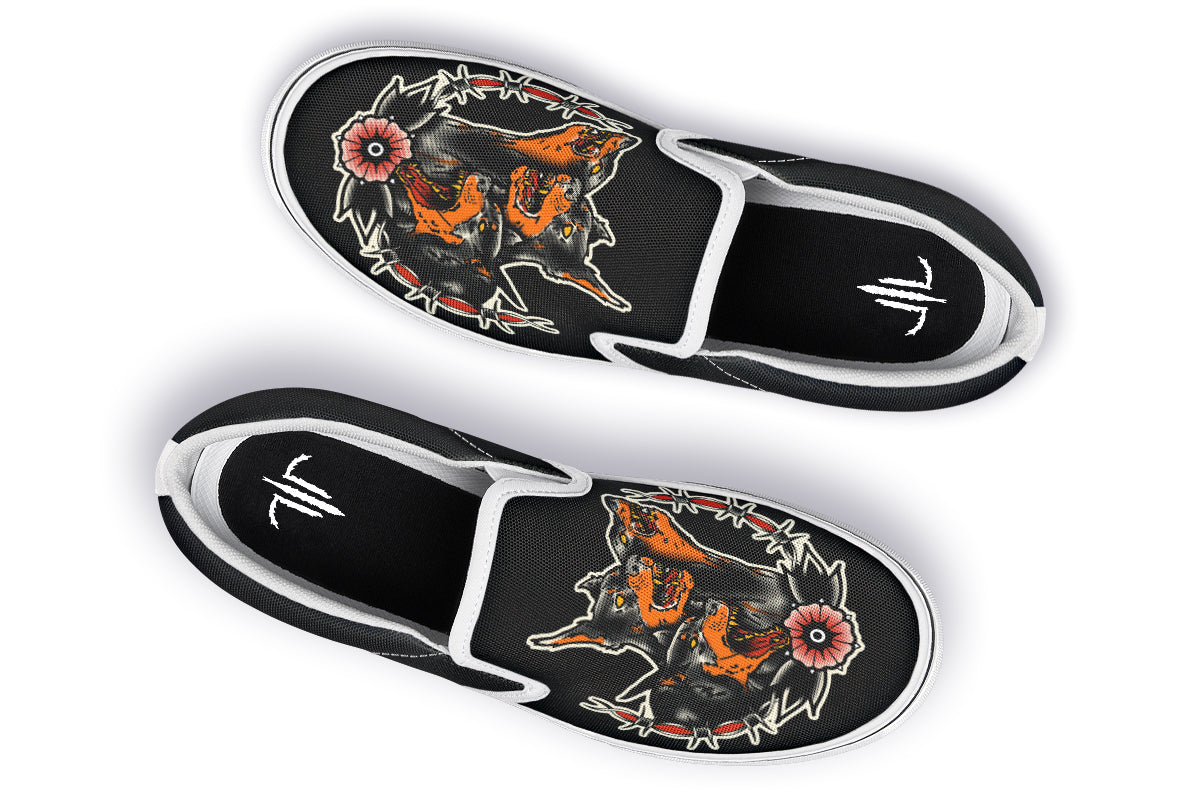 Undead Pharaoh's Cerberus Slip On Shoes