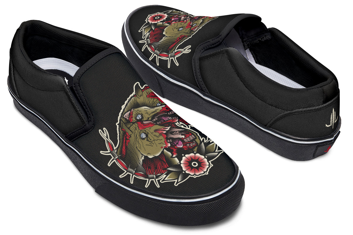 Undead Pharaoh's Horses Slip On Shoes