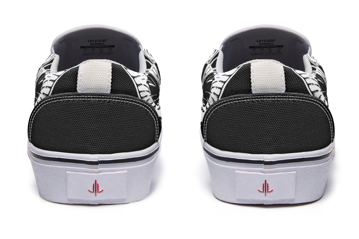 Wings Of Death Slip On Shoes - Last Light Apparel