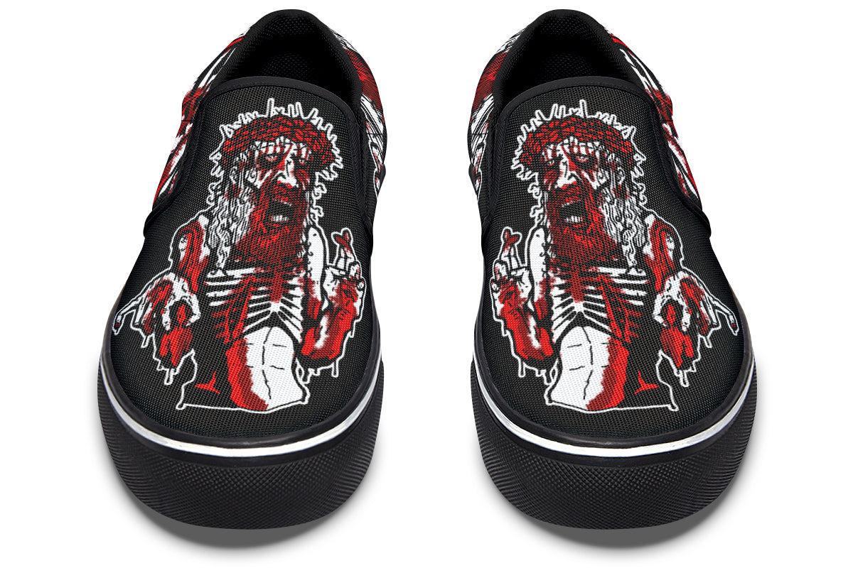 Zombie Jesus Slip On Shoes