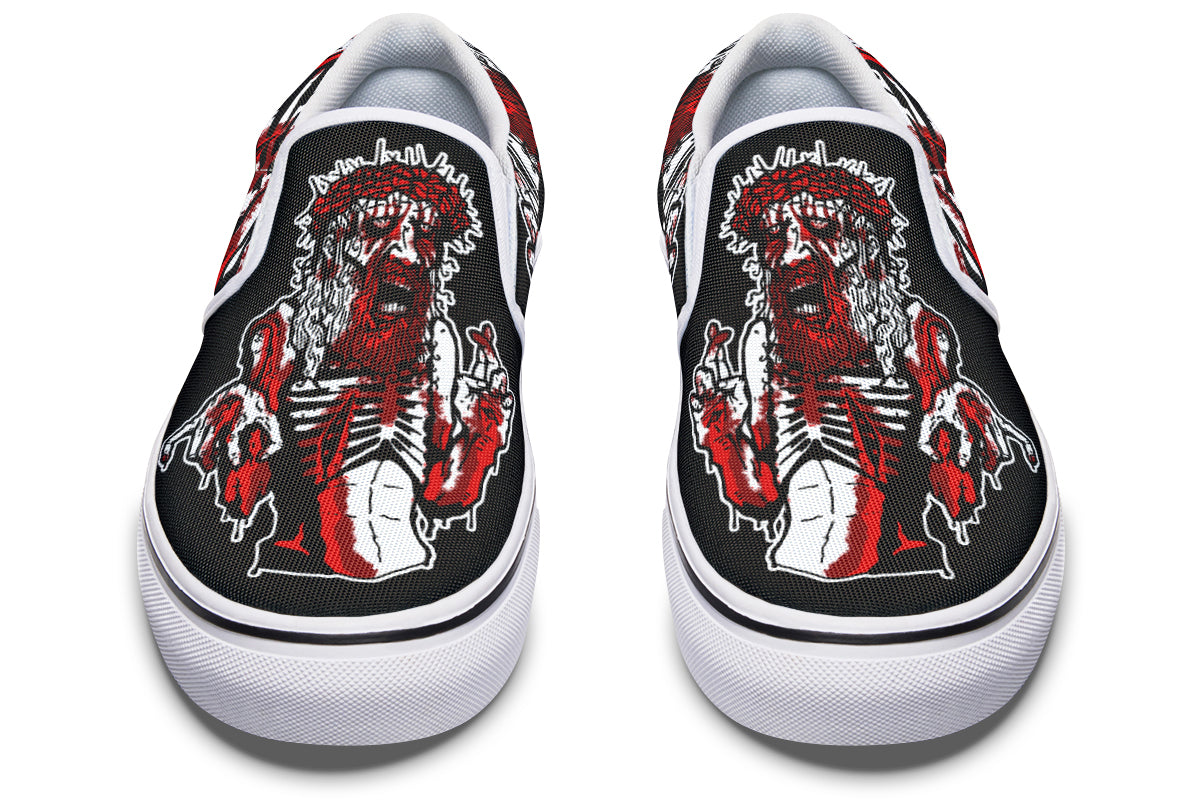 Zombie Jesus Slip On Shoes
