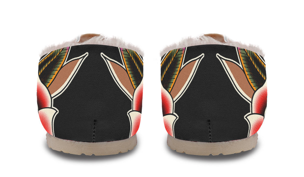 Blooming Girl Head Winter Casual Shoes