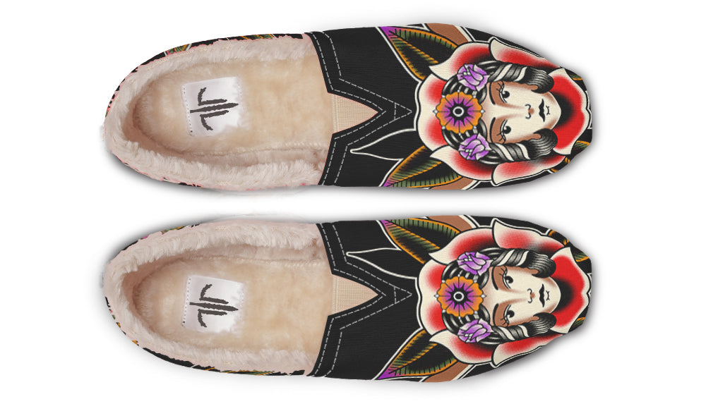 Blooming Girl Head Winter Casual Shoes