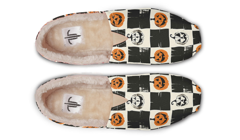 Checkered Pumpkins Winter Casual Shoes