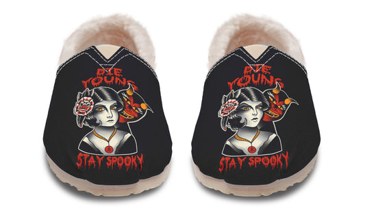 Die Young Stay Spooky Winter Casual Shoes