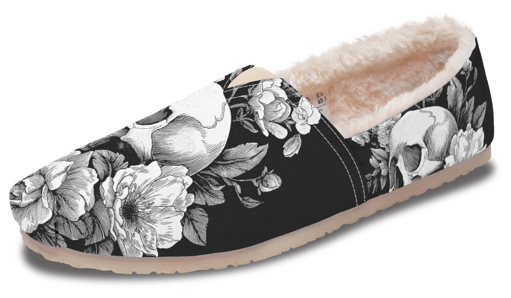 Flowering Skull Winter Casual Shoes