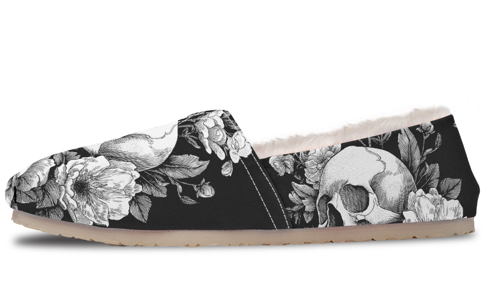 Flowering Skull Winter Casual Shoes