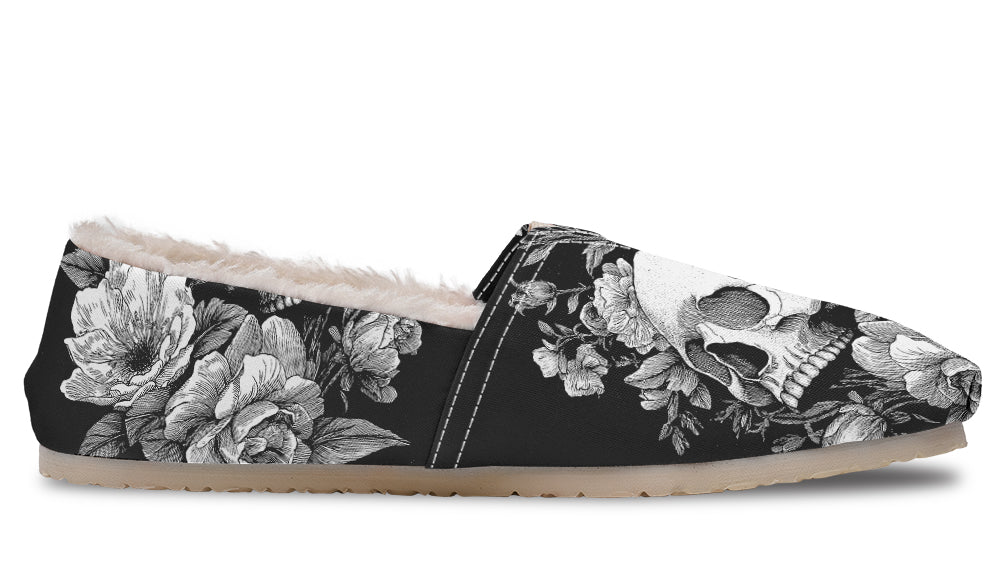 Flowering Skull Winter Casual Shoes