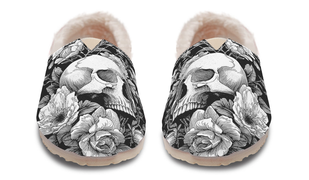 Flowering Skull Winter Casual Shoes
