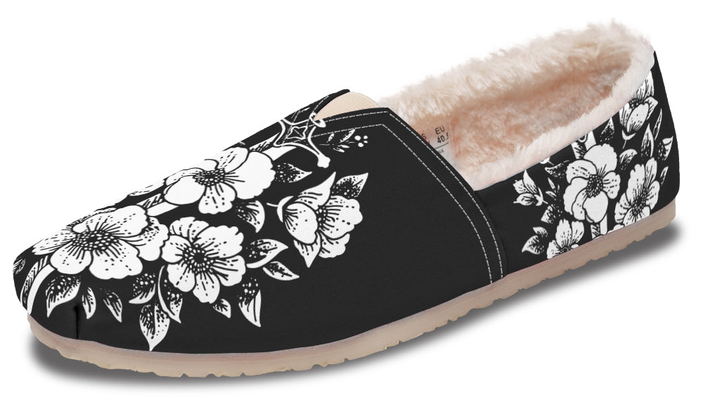 Minimalist Dagger Flowers Winter Casual Shoes