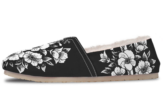 Minimalist Dagger Flowers Winter Casual Shoes