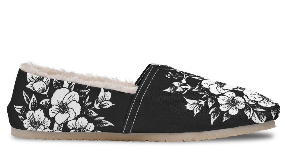 Minimalist Dagger Flowers Winter Casual Shoes