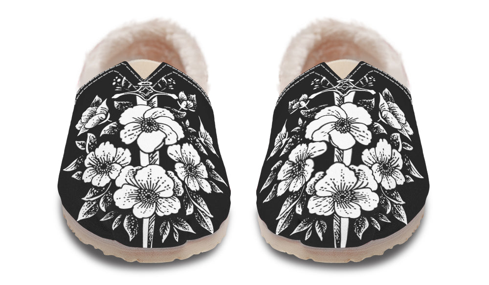 Minimalist Dagger Flowers Winter Casual Shoes