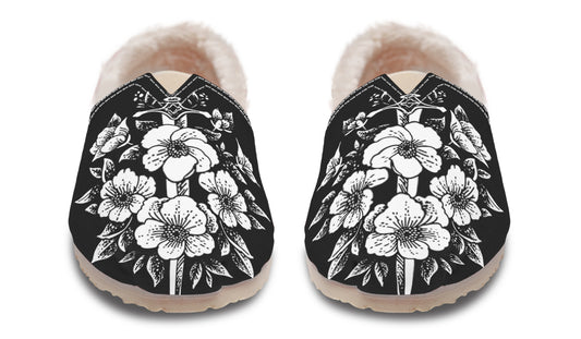 Minimalist Dagger Flowers Winter Casual Shoes