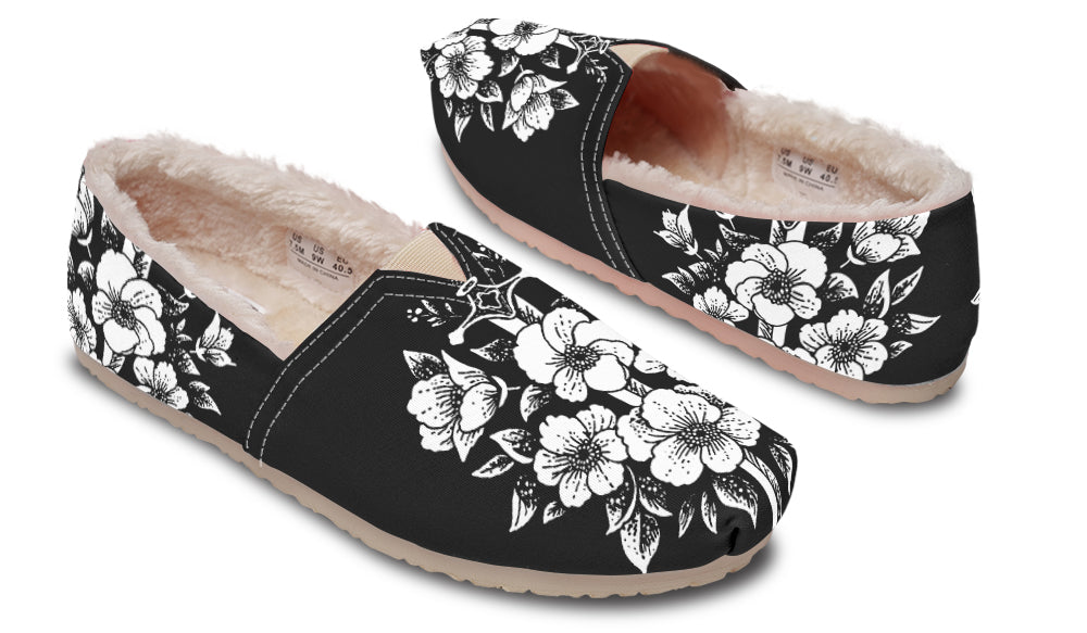 Minimalist Dagger Flowers Winter Casual Shoes