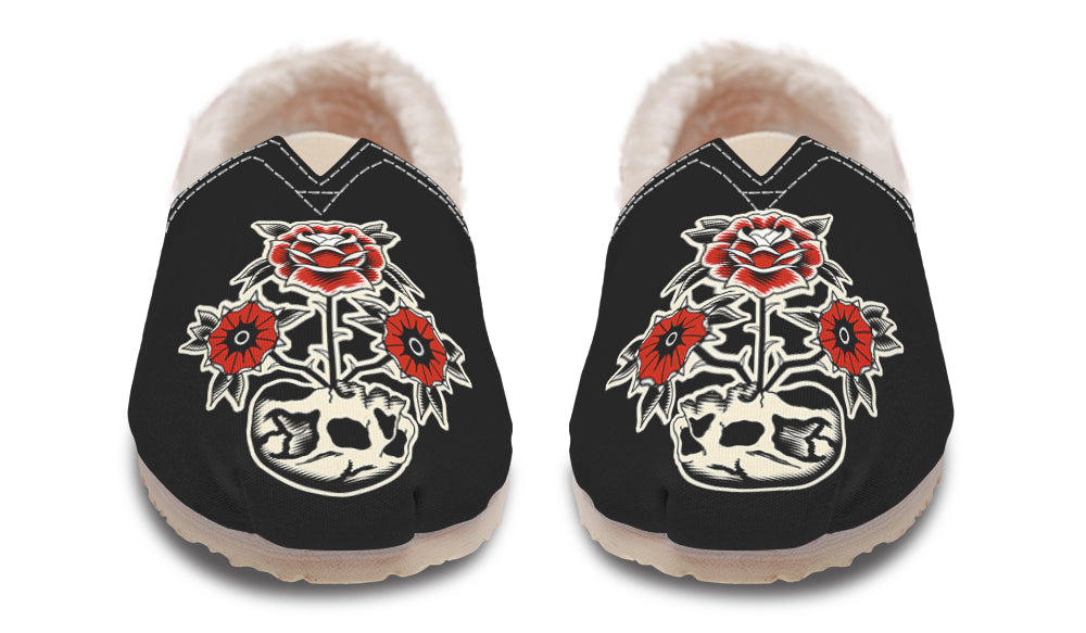 Skull Flowers Winter Casual Shoes