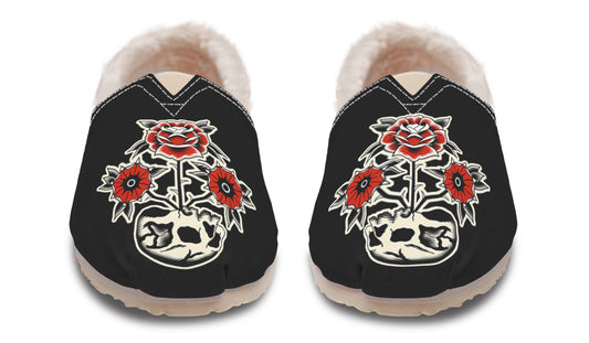 Skull Flowers Winter Casual Shoes