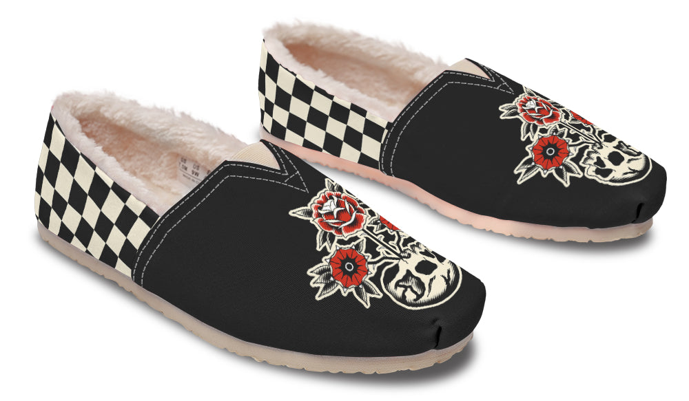 Skull Flowers Winter Casual Shoes