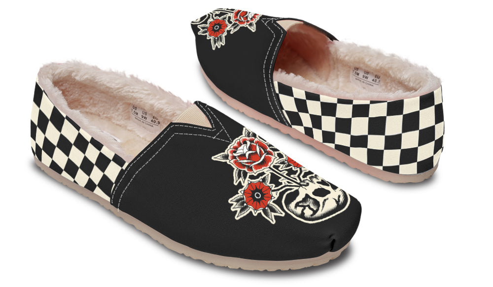 Skull Flowers Winter Casual Shoes