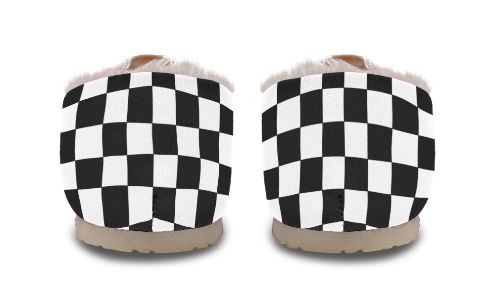 Traditional Checkered Bats Winter Casual Shoes