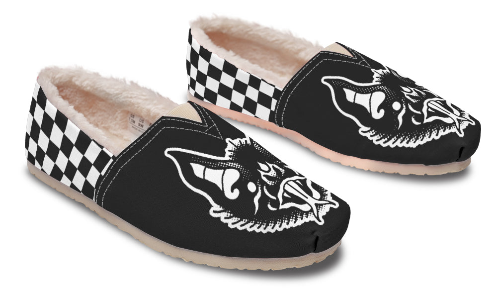 Traditional Checkered Bats Winter Casual Shoes