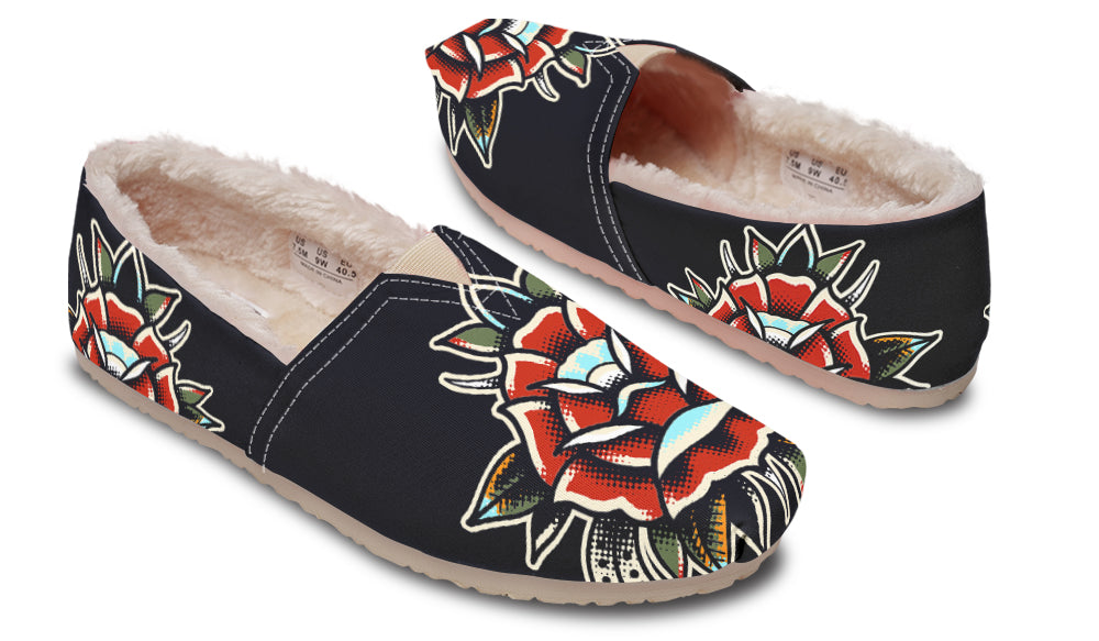 Traditional Rose Winter Casual Shoes