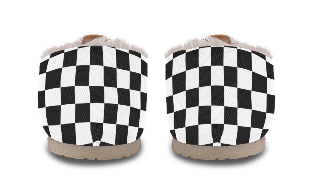 Vampire Bat Checkered Winter Casual Shoes