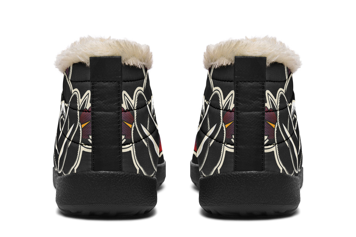 Black Rose Winter Sneakers - Last Light Apparel
