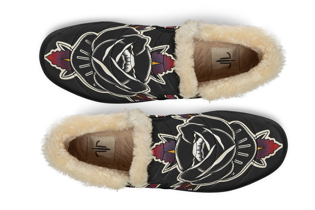 Black Rose Winter Sneakers - Last Light Apparel