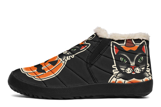 Cat Pumpkin Winter Sneakers