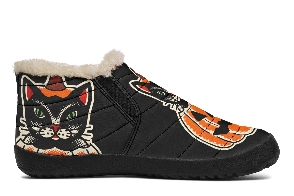 Cat Pumpkin Winter Sneakers