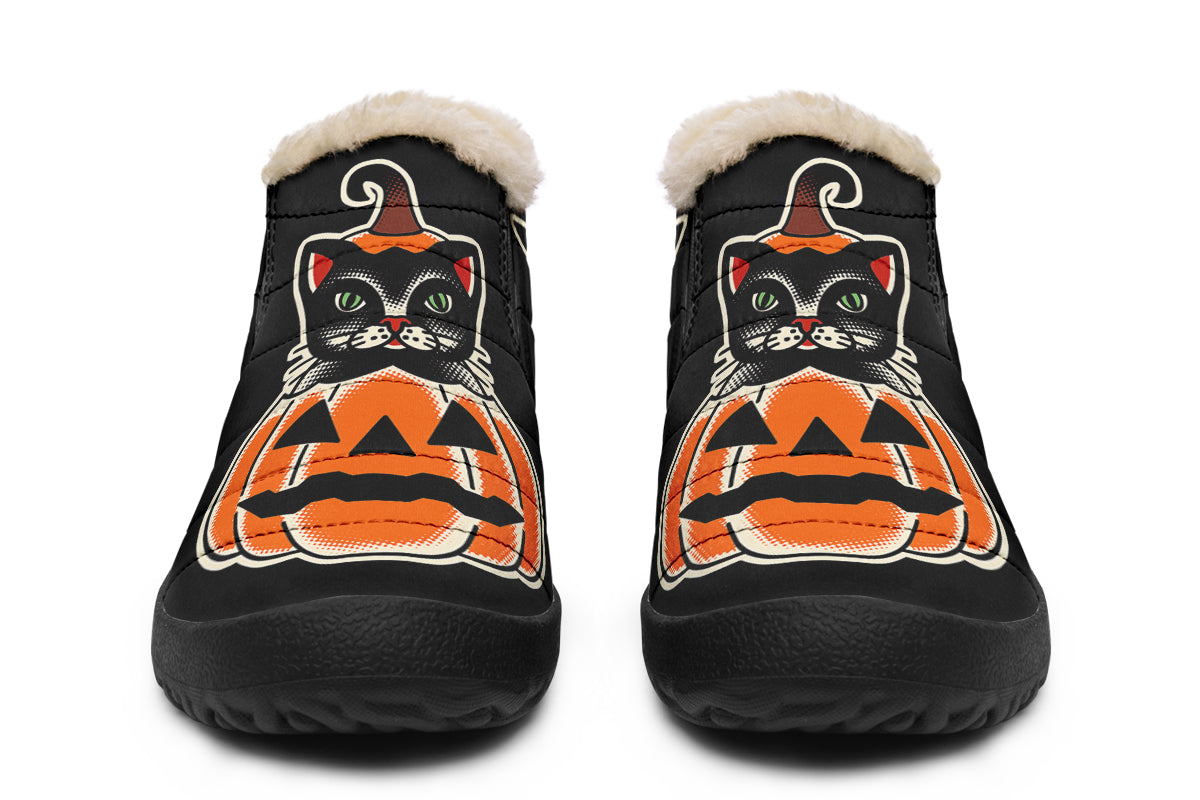 Cat Pumpkin Winter Sneakers