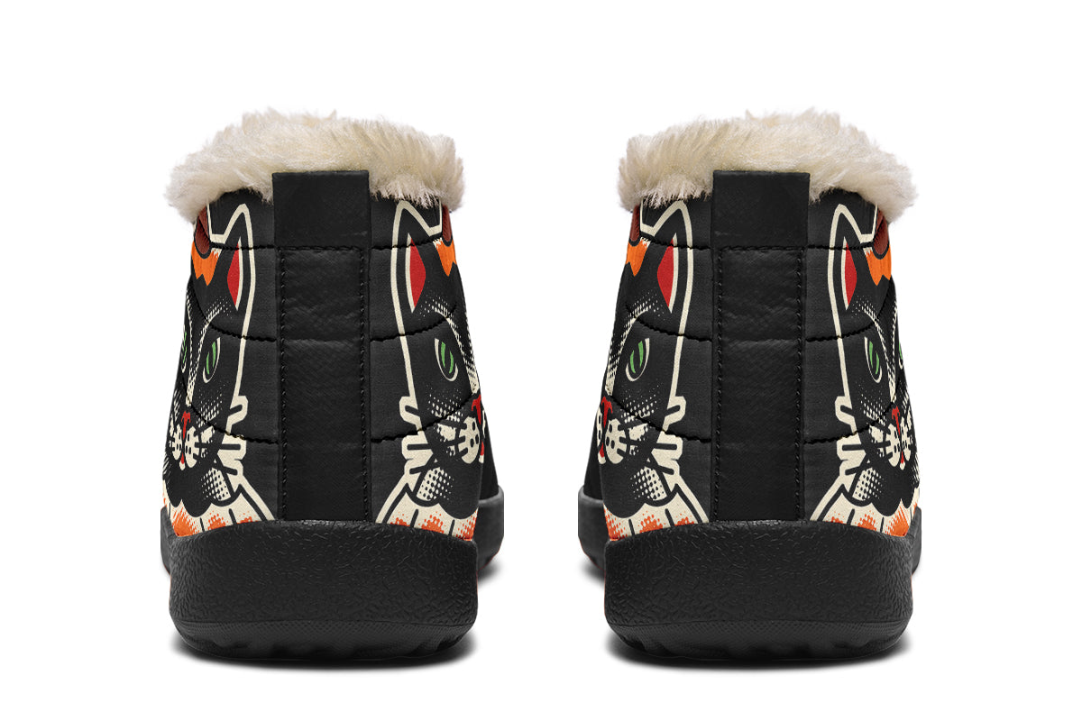 Cat Pumpkin Winter Sneakers