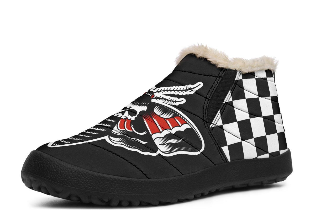 Checkered Death Moth Winter Sneakers