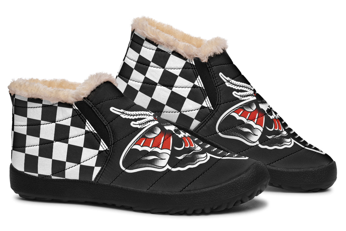 Checkered Death Moth Winter Sneakers