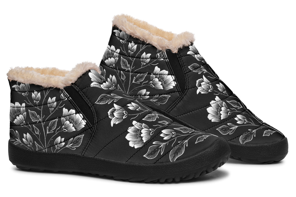 Floral Minimalist Winter Sneakers