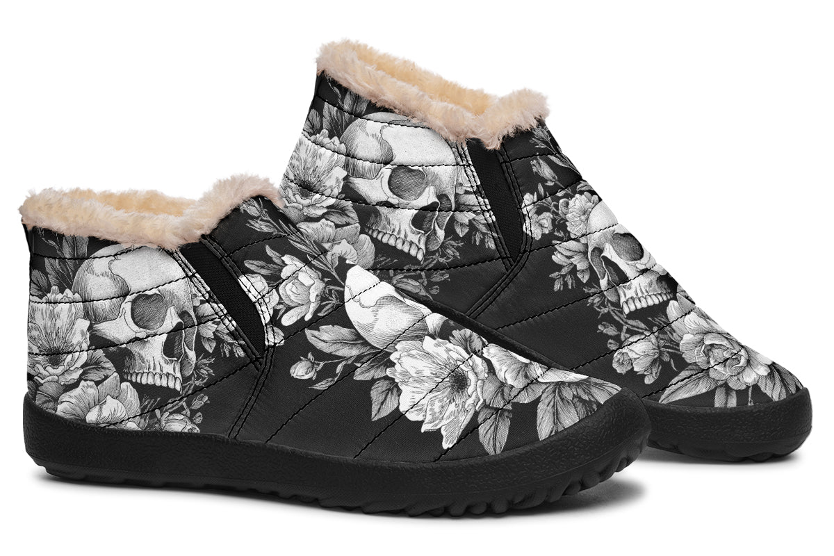 Flowering Skull Winter Sneakers