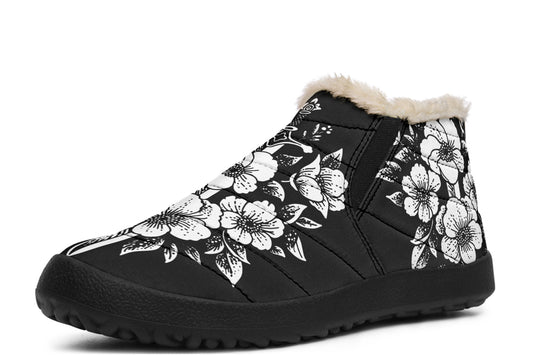 Minimalist Dagger Flowers Winter Sneakers