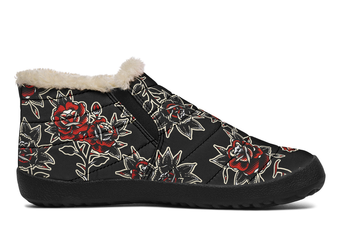 Pattern Rose Winter Sneakers