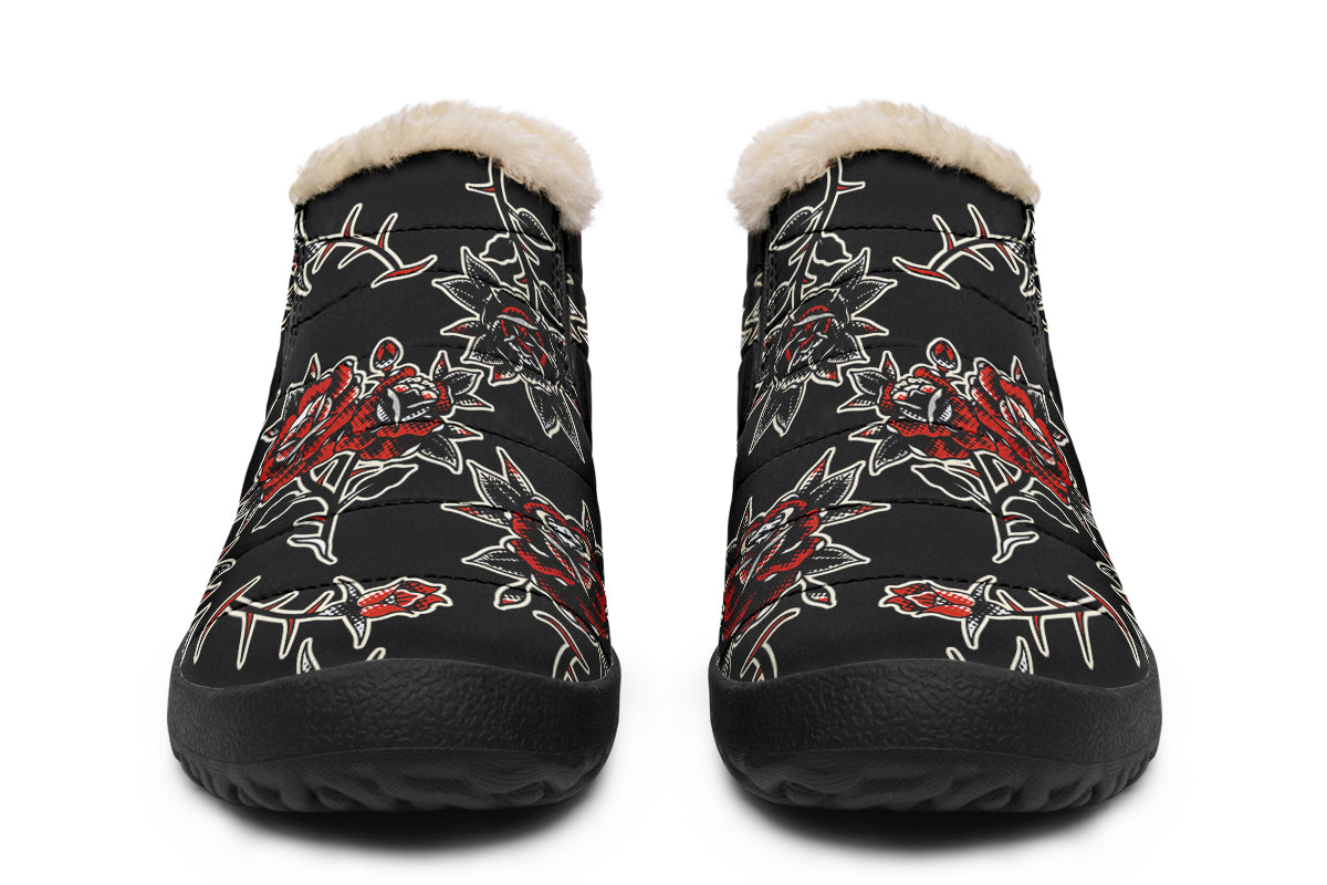 Pattern Rose Winter Sneakers