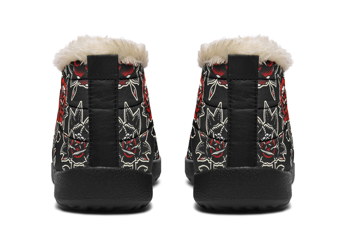 Pattern Rose Winter Sneakers
