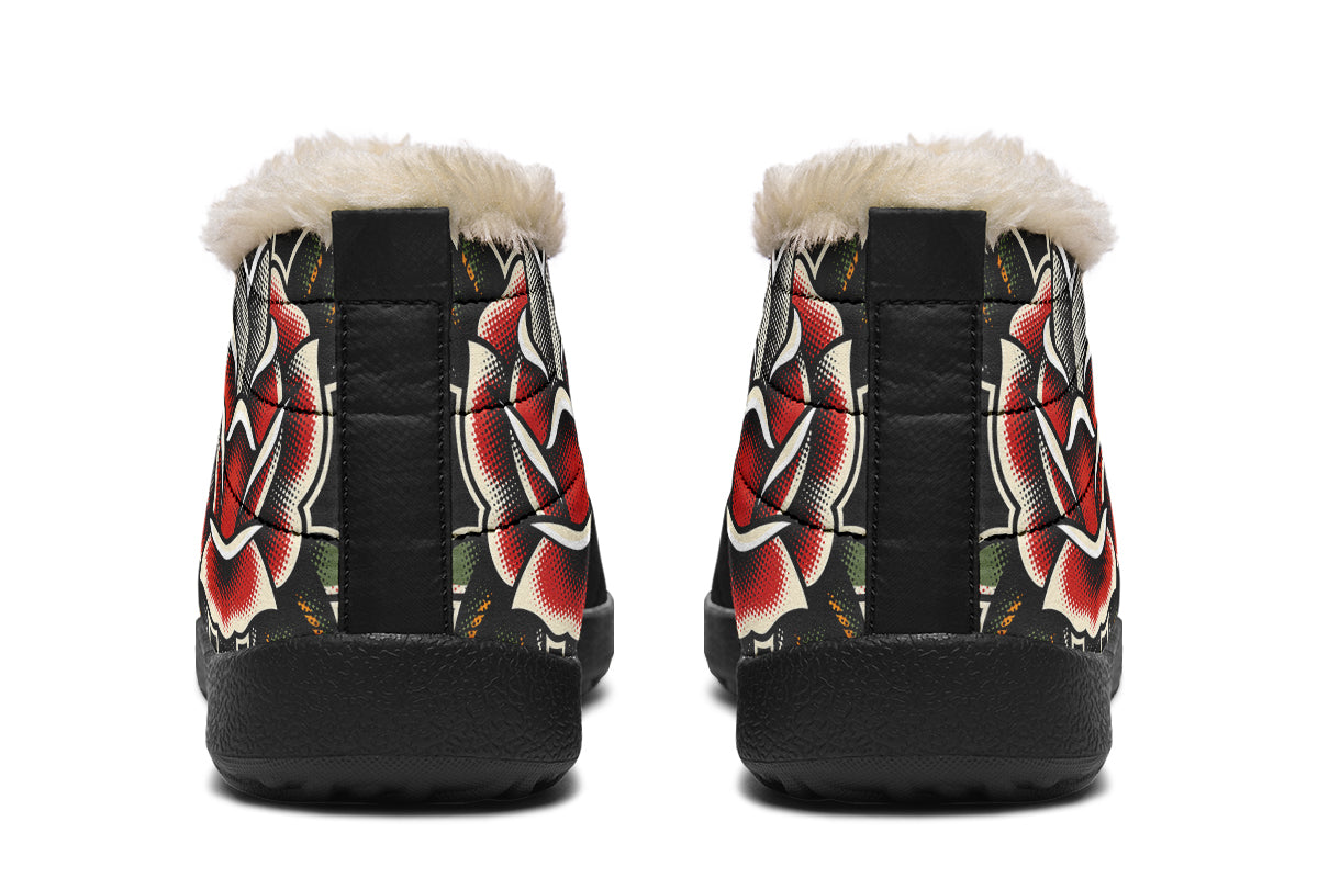 Rose Dagger Skull Winter Sneakers