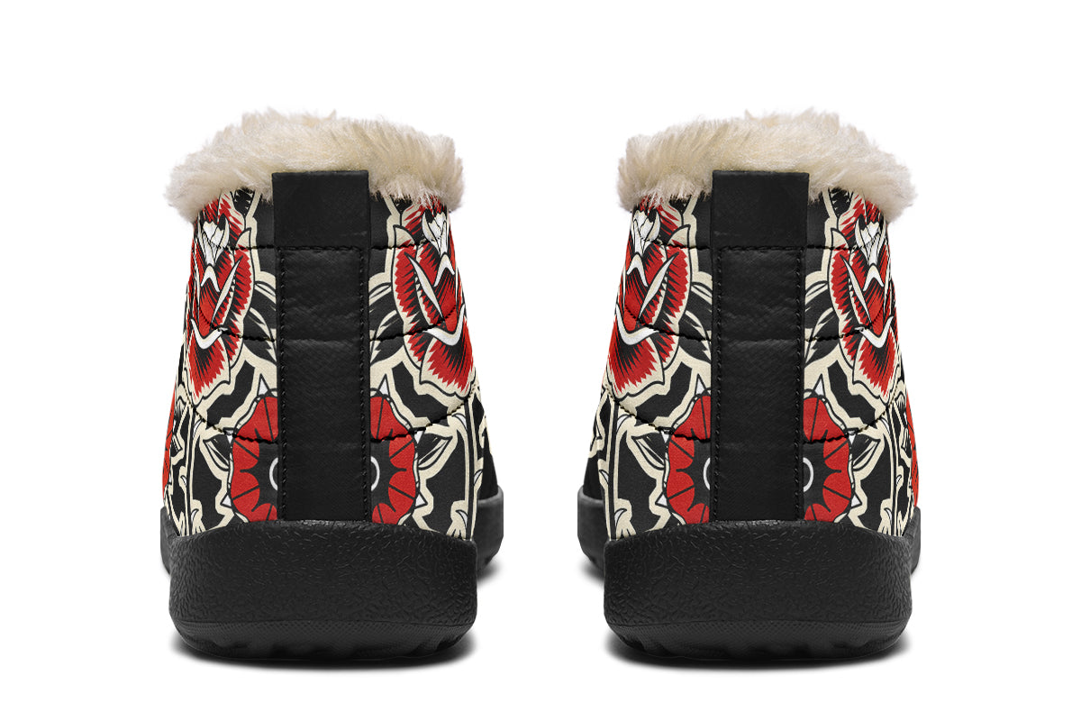 Skull Flowers Winter Sneakers