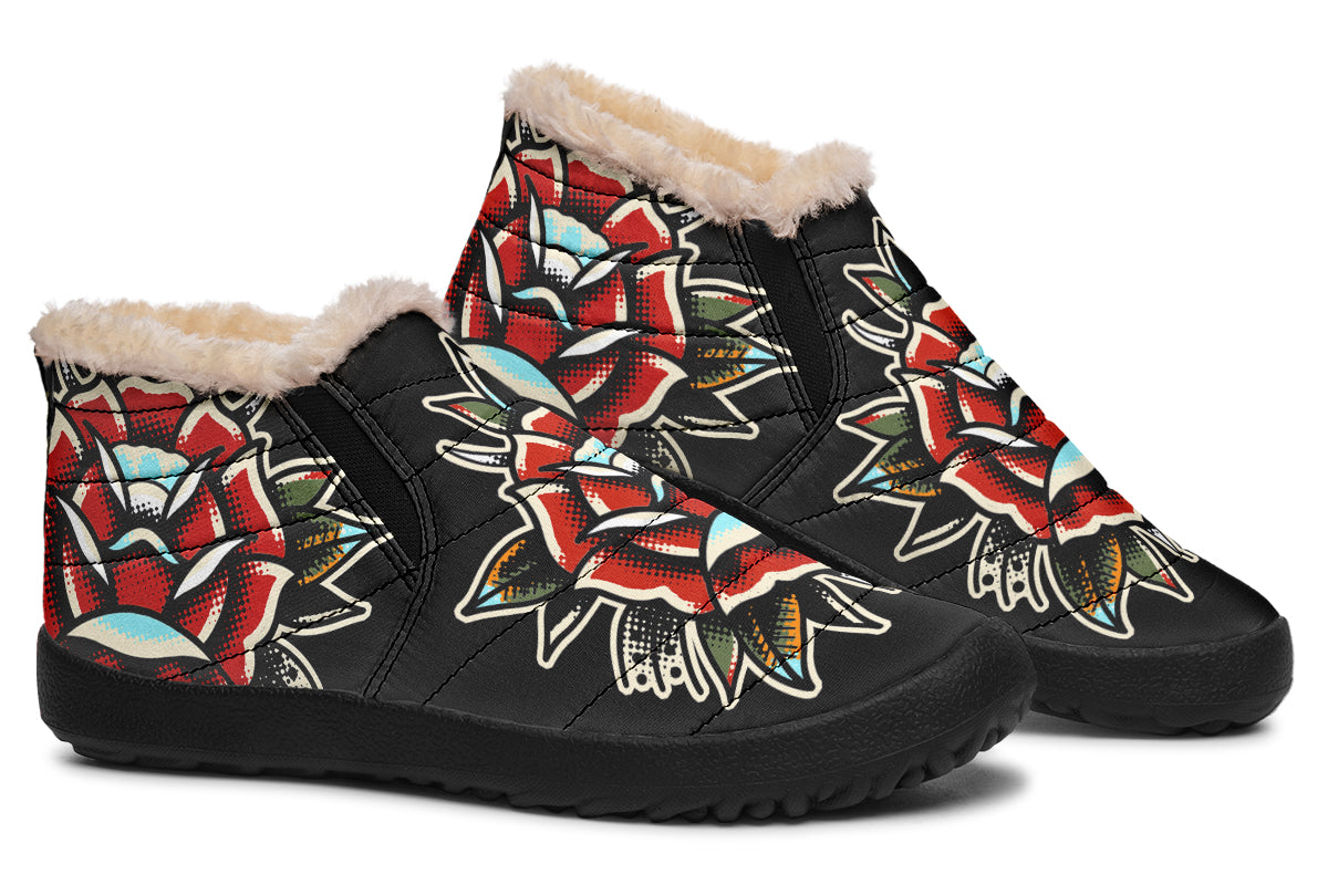 Traditional Rose Winter Sneakers