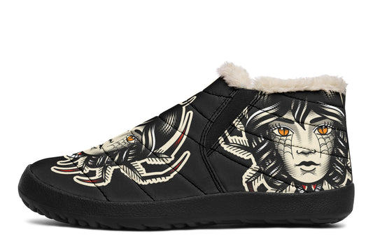 Traditional Spider Girl Head Winter Sneakers