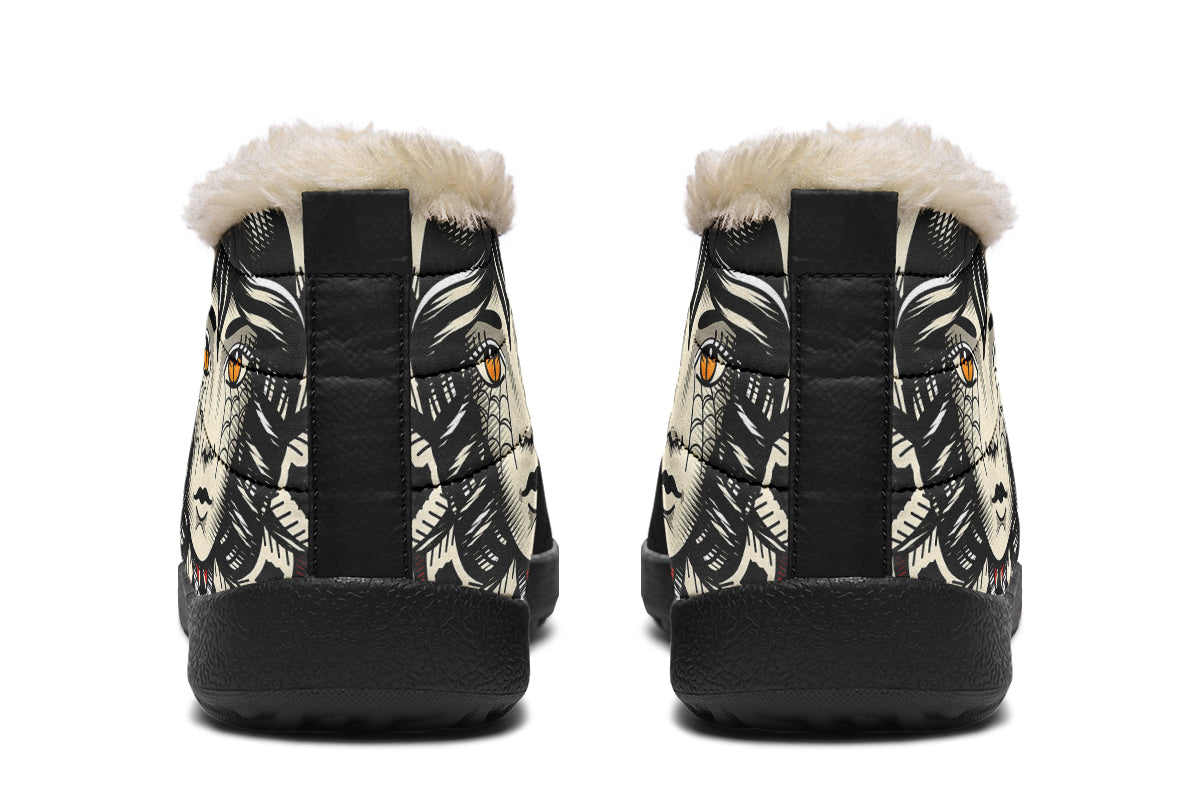 Traditional Spider Girl Head Winter Sneakers