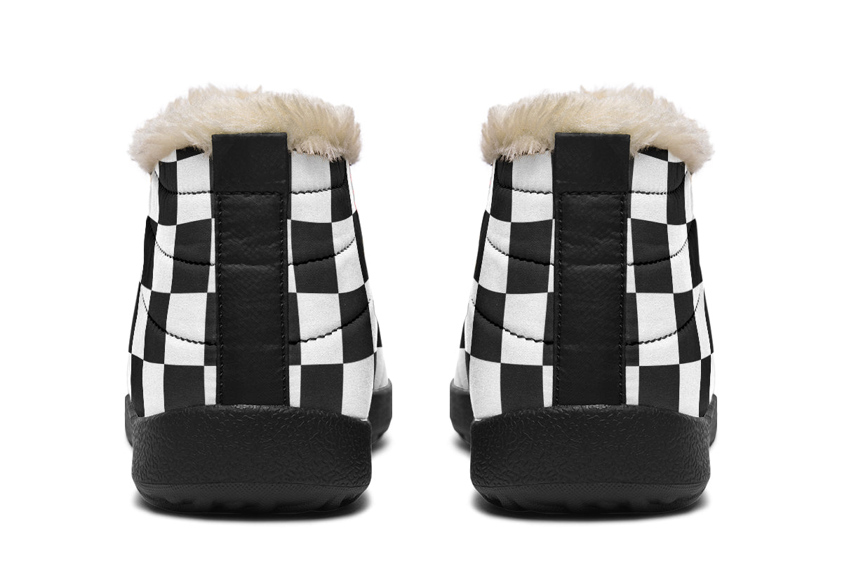 Vampire Bat Checkered Winter Sneakers