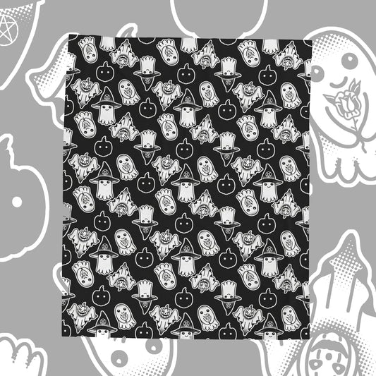 Spooky Ghosts Velveteen Plush Blanket