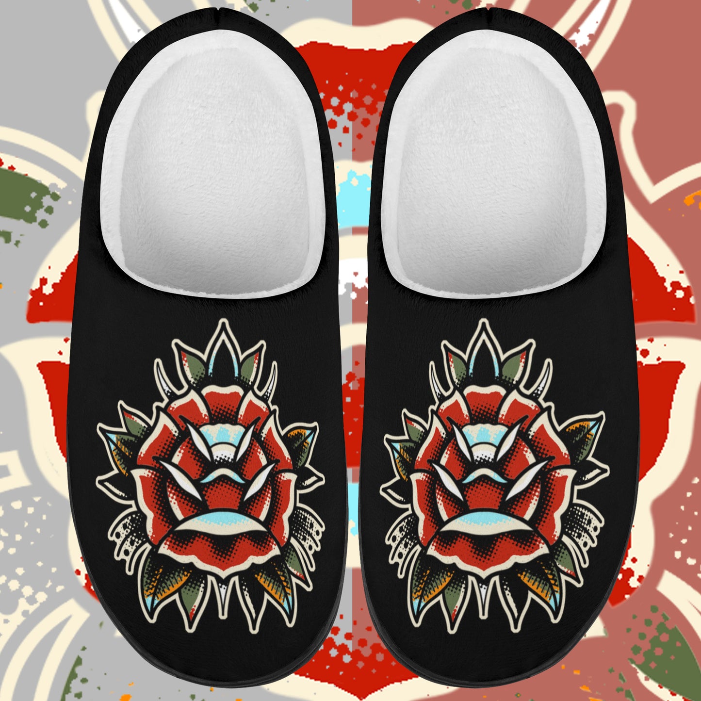 Traditional Rose Slippers