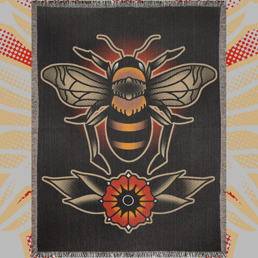 Traditional Bee Woven Blanket